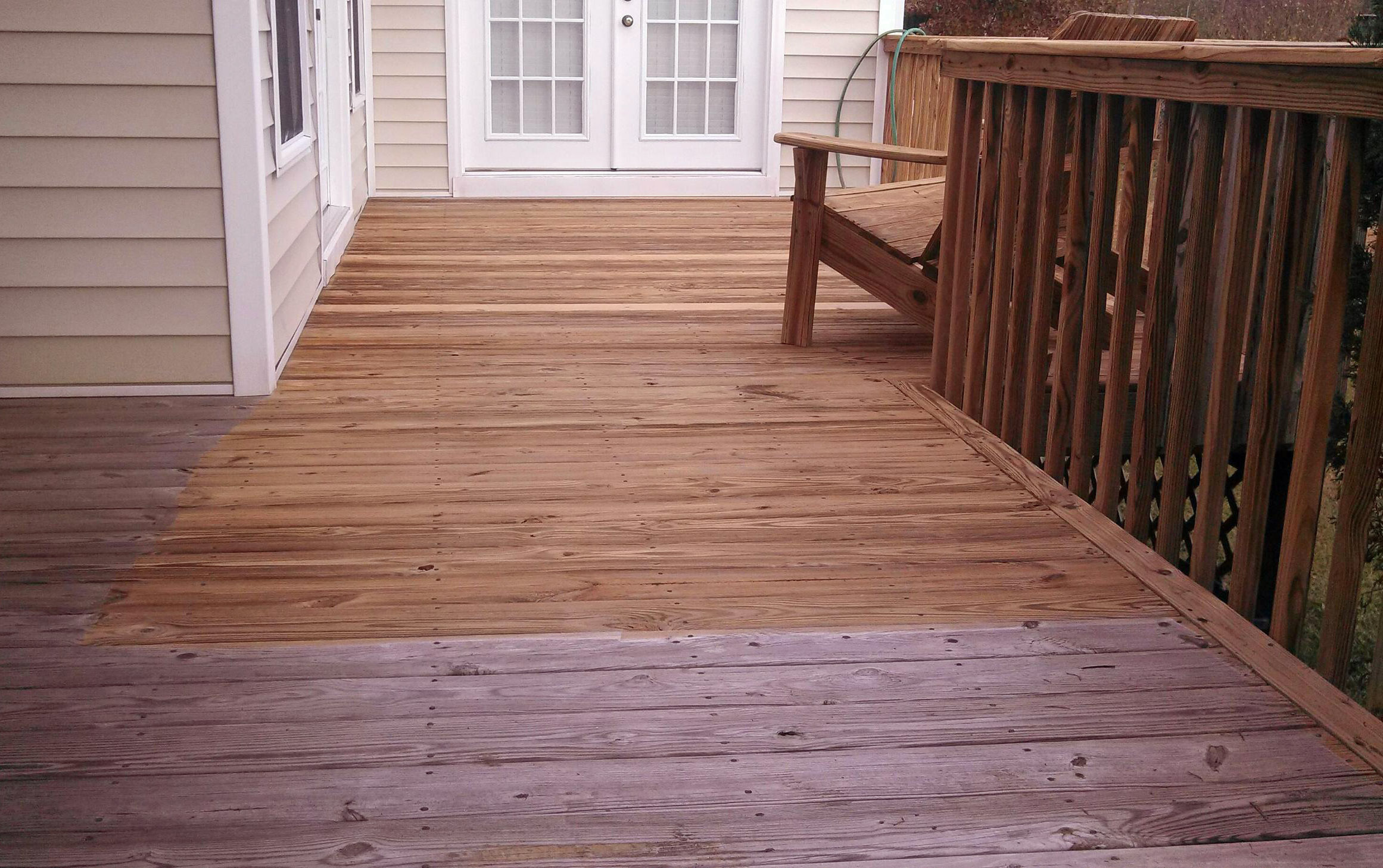 Pressure wash deck | Grace Construction, Inc.